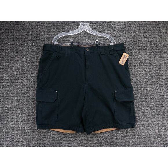 Duluth Trading Shorts Mens 42 Black Fire Hose Duck Canvas Cargo Workwear NWT - Picture 1 of 14